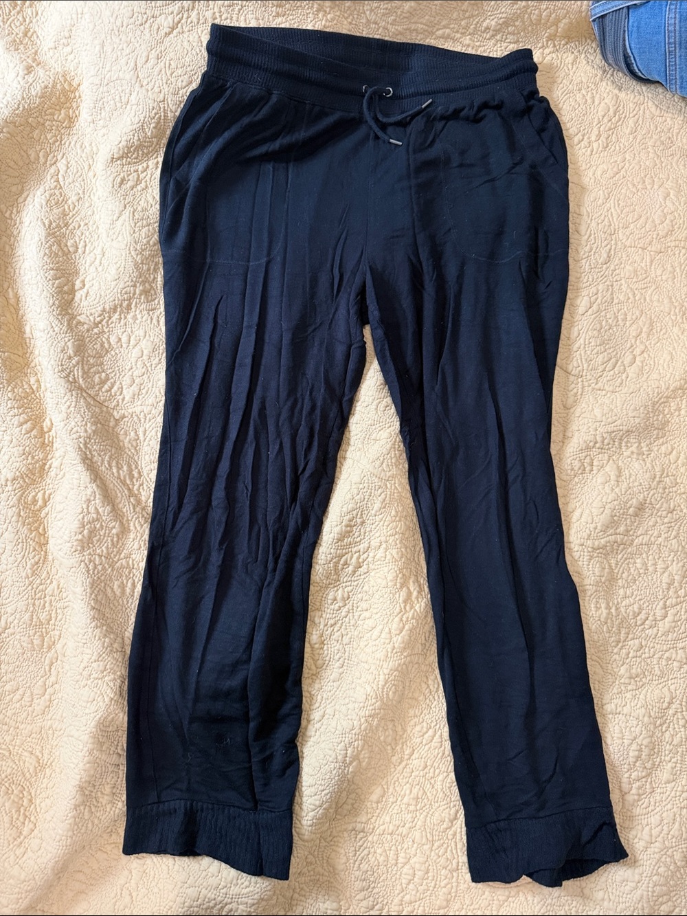 Splendid Black Women's Pull-On Track Pants with Drawstring